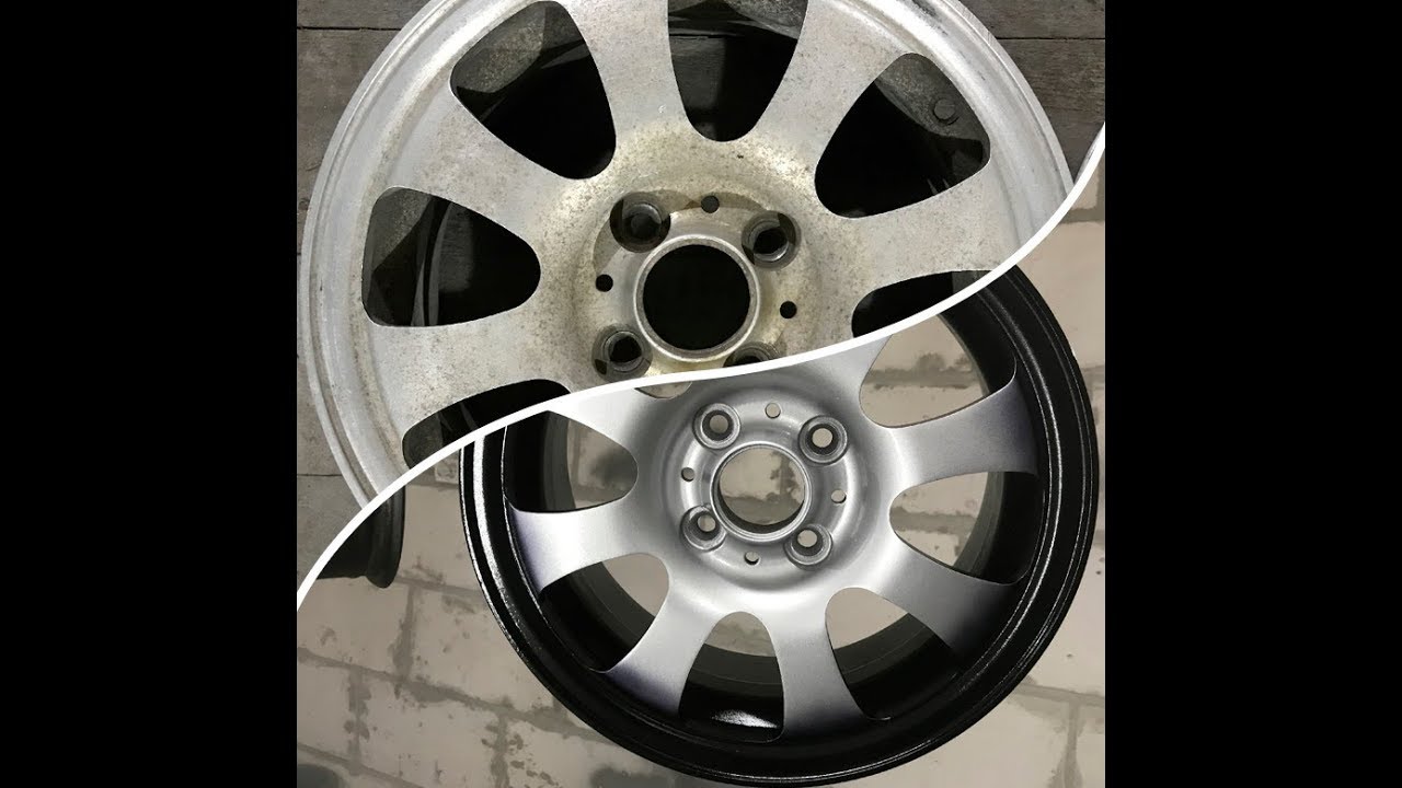 Как покрасить диски в два цвета! Моя первая покраска дисков! - YouTube