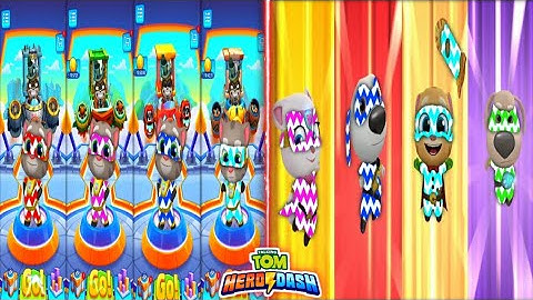 Talking Tom Hero Dash : Super Hero Tom Colourfull _ Saving All Heroes Full Gameplay (Android, iOS)