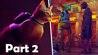 STRAY | Walkthrough Gameplay Part 2 - THE CITY LIFE (FULL GAME)