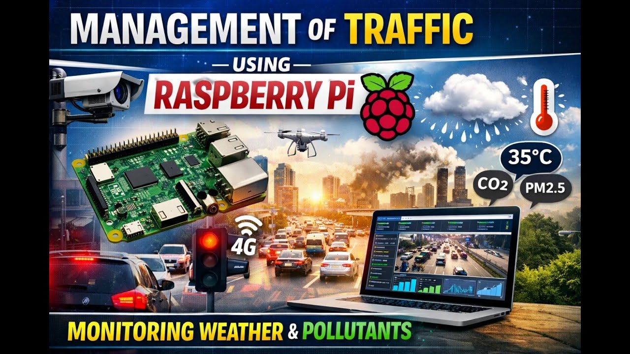 Management of Traffic By Using Raspberry Pi To Remotely Monitor Weather Parameters And Pollutants