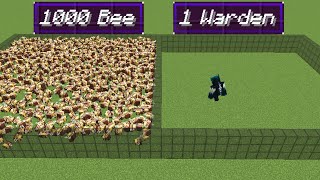 1000 bees vs 1 warden | Minecraft Mob Battle