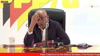 Press Conference by the General Secretary of the People Progressive Party  Dr. Bharrat Jagdeo