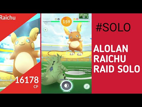 ALOLAN RAICHU RAID SOLO AND NEW RAID 