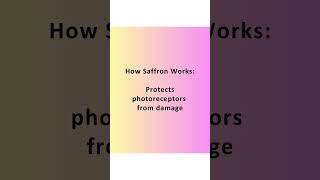 Saffron for Macular Degeneration