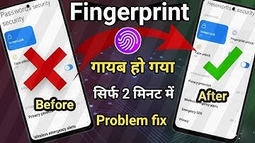 Fingerprint Not Showing | Fingerprint Option Missing | fingerprint not working | Fingerprint
