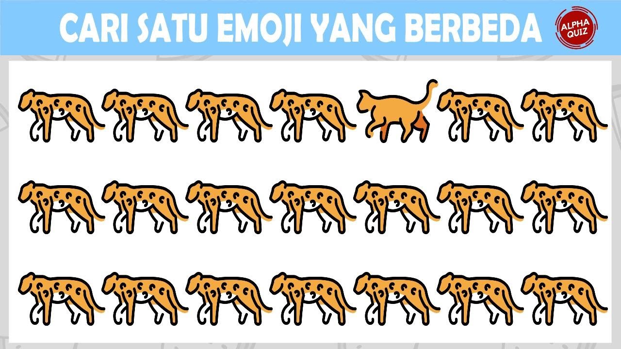 TES ANAK PINTAR I TEKA TEKI CARI SATU EMOJI YANG BERBEDA I RIDDLE