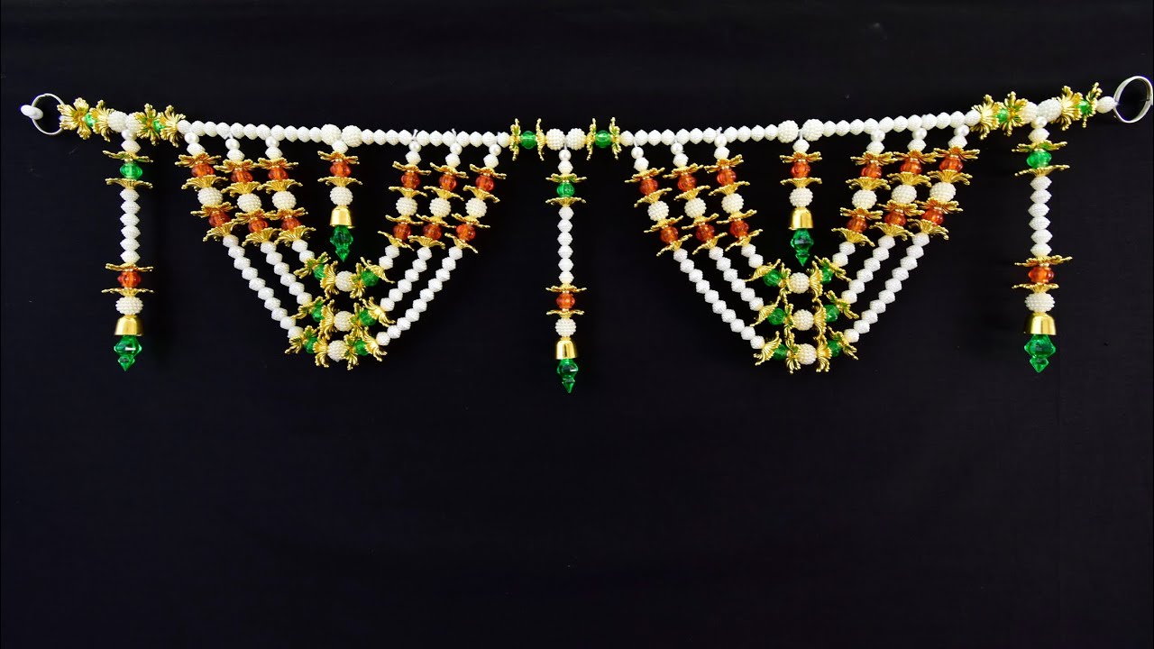 AMAZING AND EASY DOOR TORAN FROM PEARLS & BEADS II DIY DOOR HANGING TORAN II EASY ROOM DECOR
