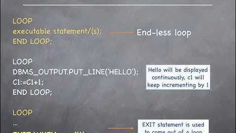 Oracle pl sql tutorial - LOOP..END LOOP statement #15