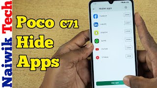 Hide Apps in Poco C71 screenshot 5
