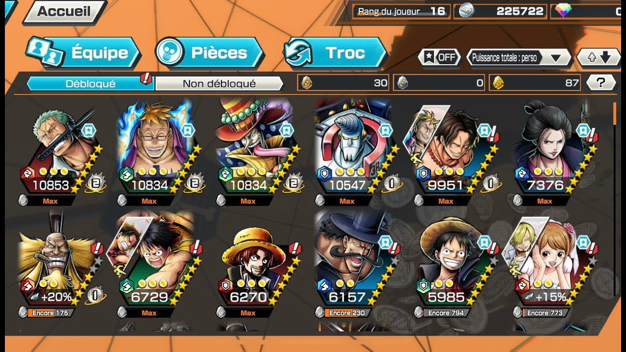 Compte Bounty Rush (jeu Vidéo) - Niveau élevé, Nombreux Personnages/objets - Comme Neuf