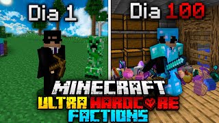 SOBREVIVÍ 100 Días en MINECRAFT ULTRA HARDCORE FACTIONS...