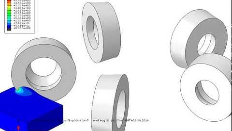 Abaqus CAE explicit shell end milling of 20NiCrMo5 PEEQ 2 example 1