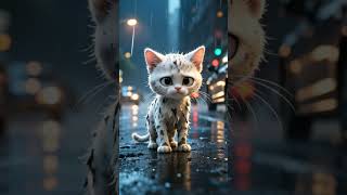 Part 1The White Kitten In The Rain Pixar-Style Emotional Short Film 8K