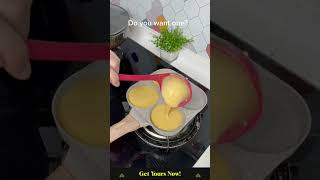 Cook perfect eggs every time with this 4-cup nonstick frying pan! 🍳 Check it out in the description