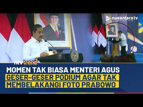 Momen Tak Biasa! Agus Andrianto Geser Podium agar Tak Membelakangi Foto Presiden Prabowo | NTV