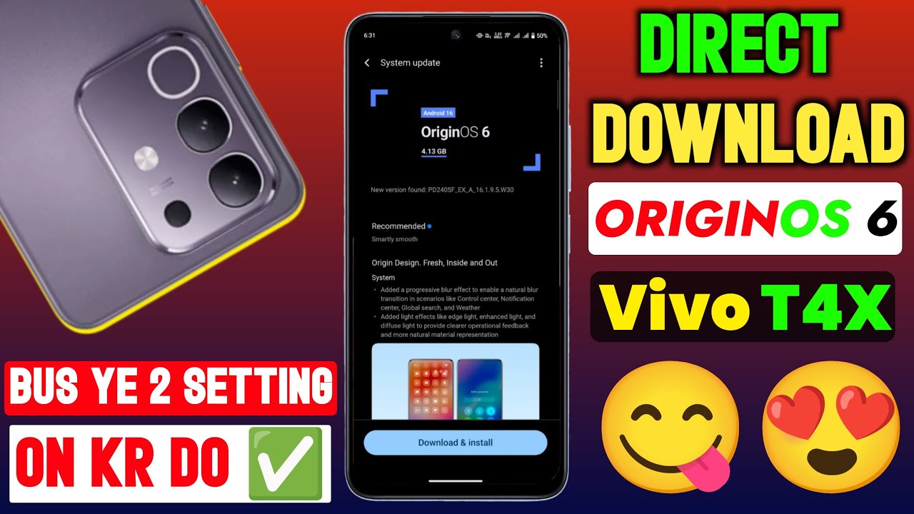 vivo t4x 5g origin os 6 update download | vivo t4x 5g originos 6 update date | vivo t4x originos 6