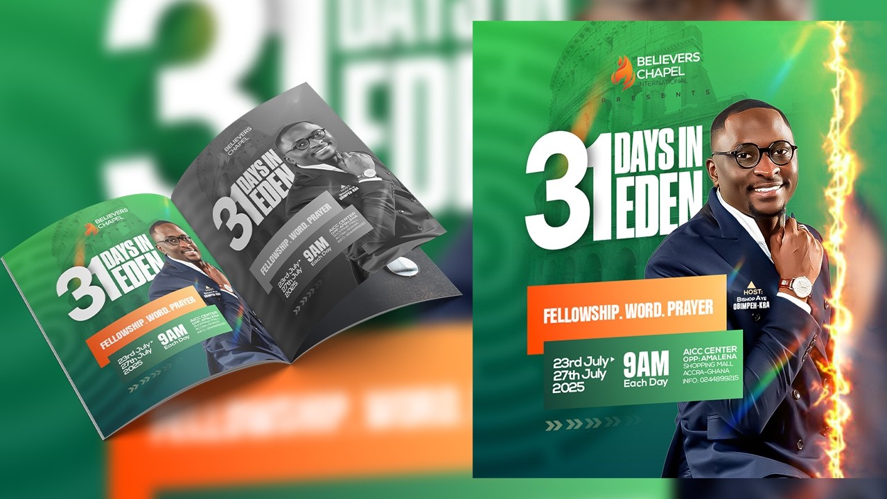 FREE CHURCH FLYER DESIGN 2026 - PSD FILE - FREE TUTORIALS -DAYS OF EDEN - DOWNLOAD FREE FILES