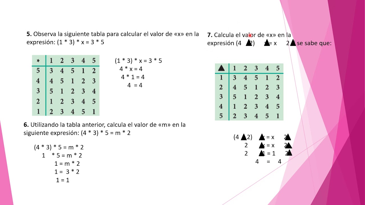 Operaciones Matemáticas con Tablas - YouTube