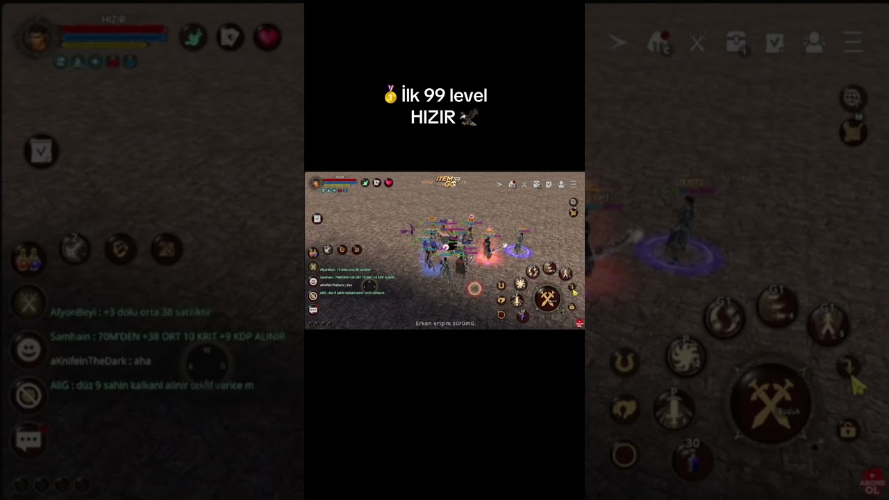 HIZIR🦅🥇 Royale Online Teos sunucu ilk 99 level.