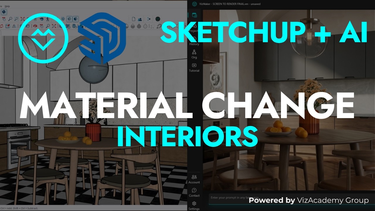 The Easiest Way to Change Interior Materials Ever (SketchUp +AI ...