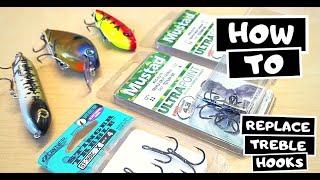 How to Replace Treble Hooks - How to Use Split Ring Pliers - Changing Hooks  on Fishing Lures 