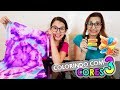 DESAFIO COLORINDO COM 3 CORES NA CAMISETA (3 MARKER TIE DYE CHALLENGE) | Luluca