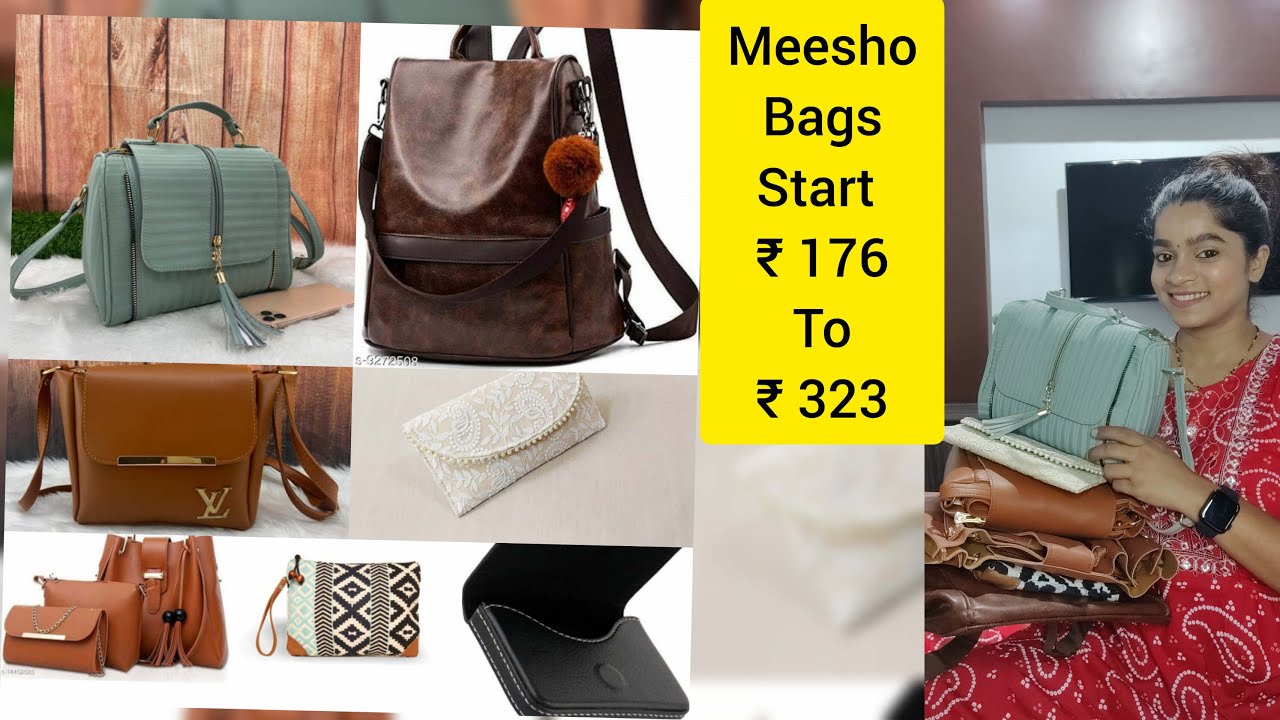 #Meesho bags haul start Rs. 176 to 323/- only|handbags/sling/backpack ...