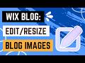 Wix Blog: Editing and Resizing Blog Images