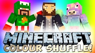 Minecraft Mini-Game: Colour Shuffle! - SHUFFLE DEM COLOURS! w/Natalie & FlatLine