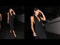 A Statuesque Kaia Gerber Shows Off Her Slim Figure in A Black Dress While Out in LA!