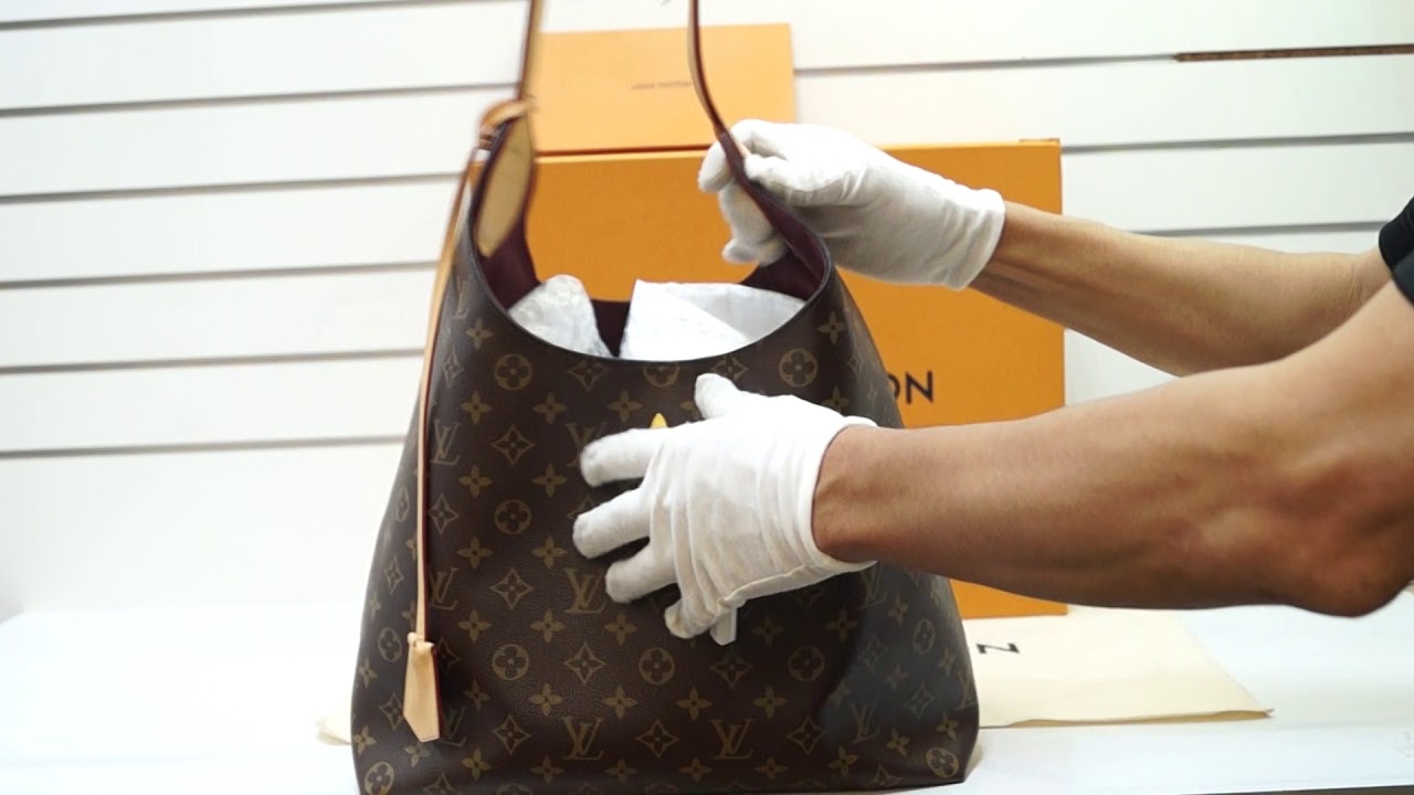 LOUIS VUITTON Flower Hobo Monogram Canvas Shoulder Bag TT2900 - YouTube