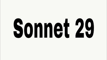 First semester Ways with Words Sonnet 29 William Shakespeare