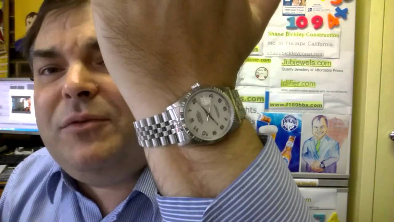 rolex datejust 36mm on wrist