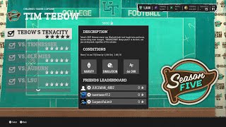 EA Sports College Football 26 Ultimate Team - Season 5 Captains  Tim Tebow  SOLO Challenges