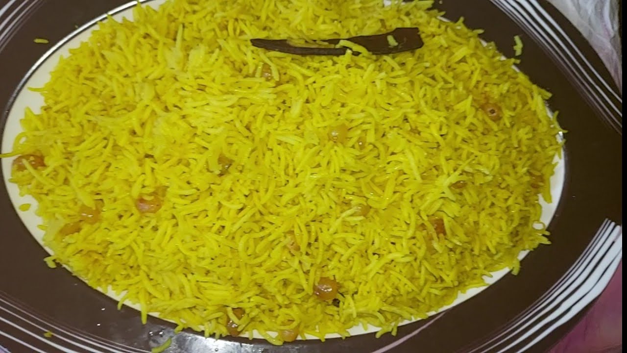 طريقه عمل الارز البسمتي بالزبيب رووووعه👌