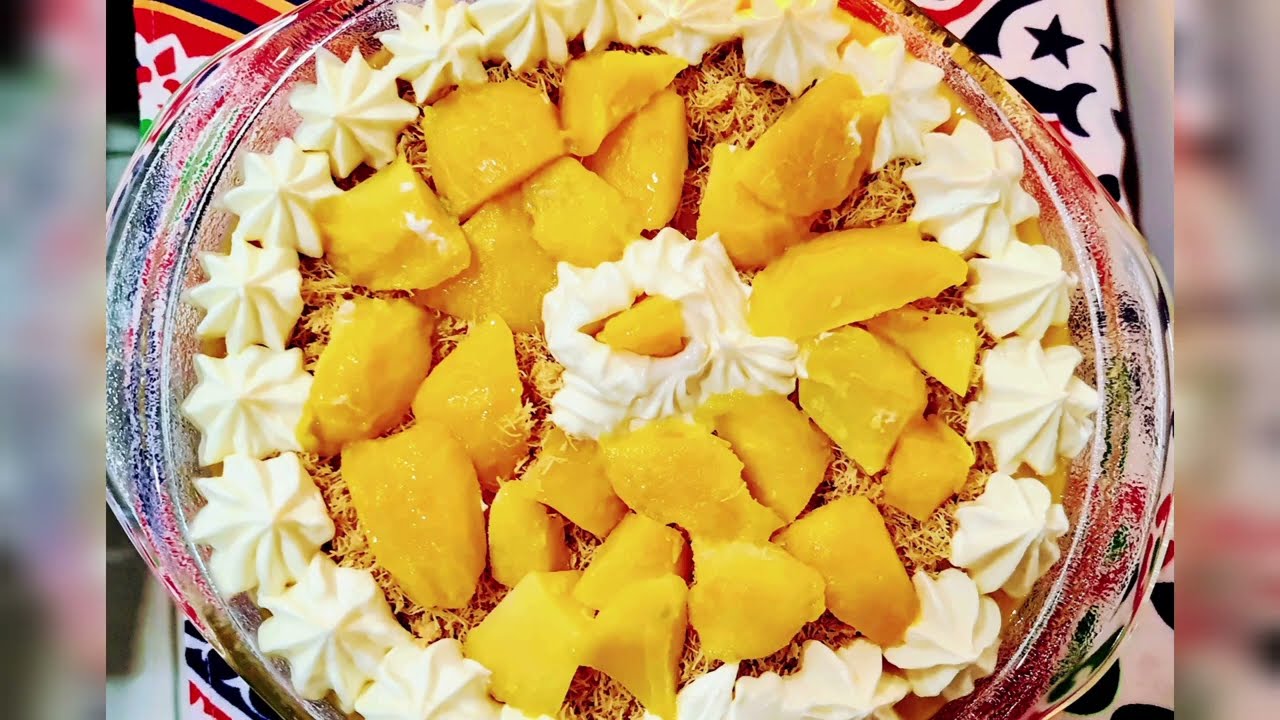 كنافة بالمانجا  نحم حلويات رمضان ,Mango Kunafa Ramadan Delight