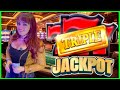 JACKPOT HANDYPAY!!! HIGH LIMIT TRIPLE GOLD SLOT MACHINE IGT
