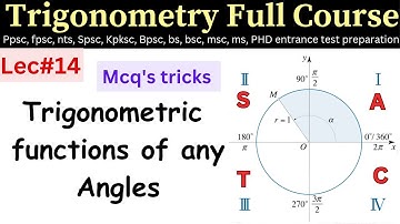 Trigonometric functions of any angles lec#14 #maths #tricks #bsc #bs #msc #ms #PhD #nts #afmathe #af