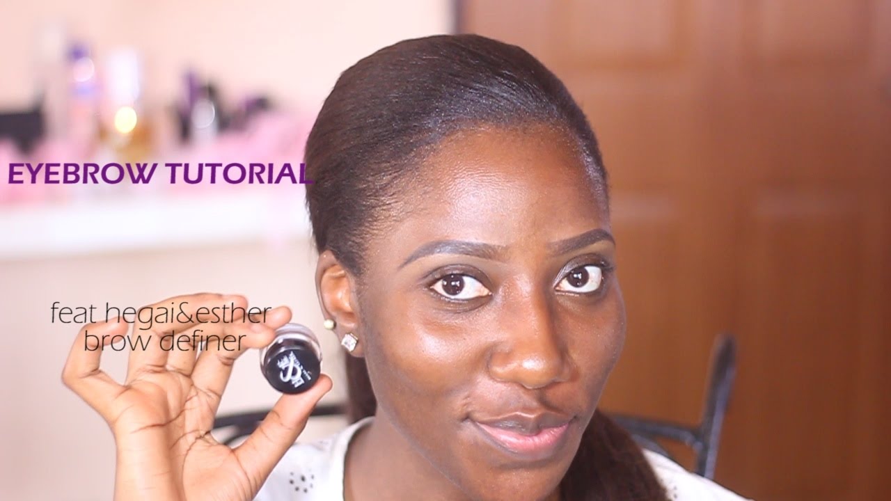 Eyebrow Tutorial; using Hegai and Esther eyebrow definer - YouTube