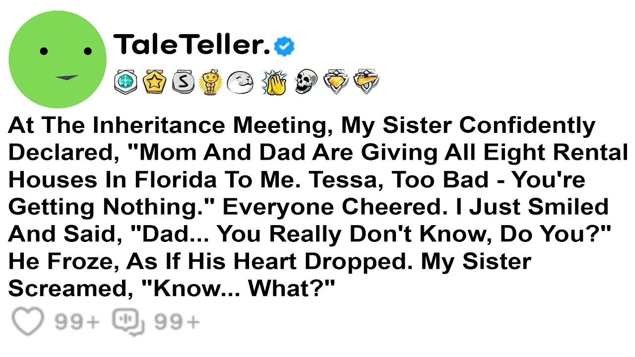 На собрании по наследству моя сестра уверенно заявила: «Мама и папа дарят...»