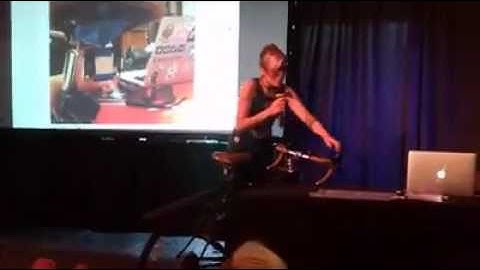 Bikey McBikeface... face (video by Mitch Altman)