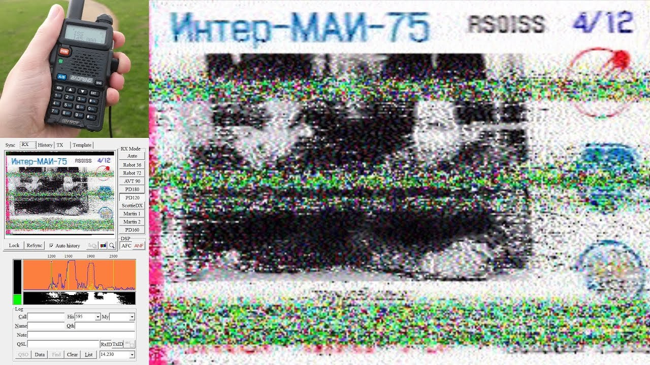 Receiving images from the International Space Station