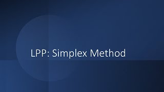 Simplex Method