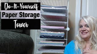 DIY Cardstock Storage Tower