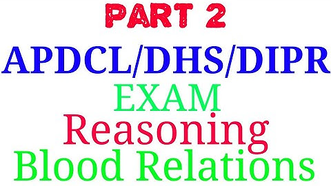 Reasoning Blood Relations in Assamese / APDCL Reasoning / DHS  Reasoning / DIPR Reasoning / Part 2
