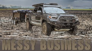 Muddy Off Road Conditions at the Dump | Dumpster Rental Business | Dumpster Rental Side Business