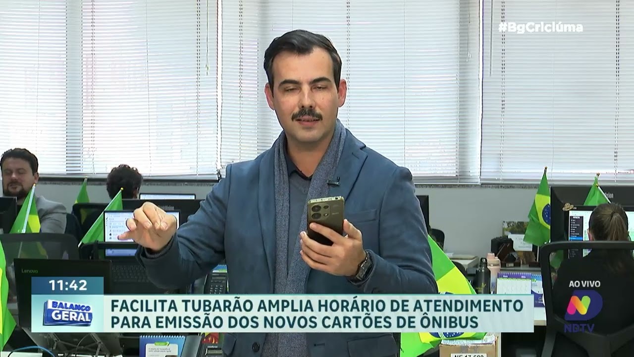 Emissão de cartões de ônibus ganha horário ampliado em Tubarão