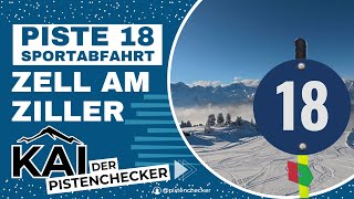Sportabfahrt Piste 18 Zell Am Ziller Zillertal Arena 4K