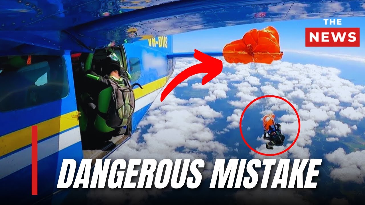 SHOCK VIDEO: Skydiver Sucked Out of Plane Door and Left Dangling at 15,000ft