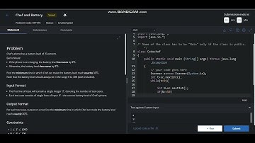 Chef and Battery | CodeChef Starters 86 Solution | JAVA | Code In Comment.